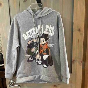 Gray Graphic Hoodie for Men